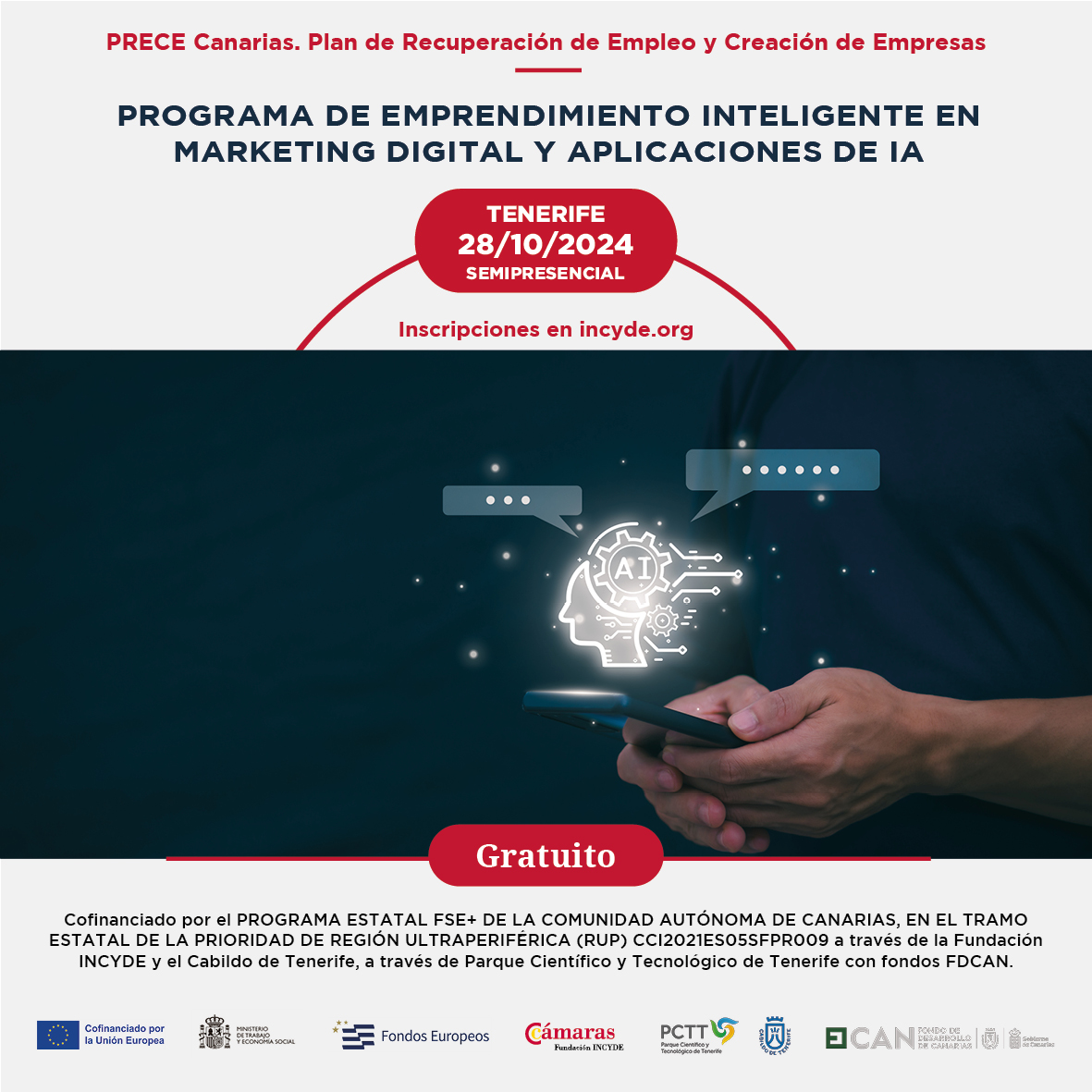 PRECE CANARIAS: Programa de Emprendimiento Inteligente en Marketing Digital y Aplicaciones de IA