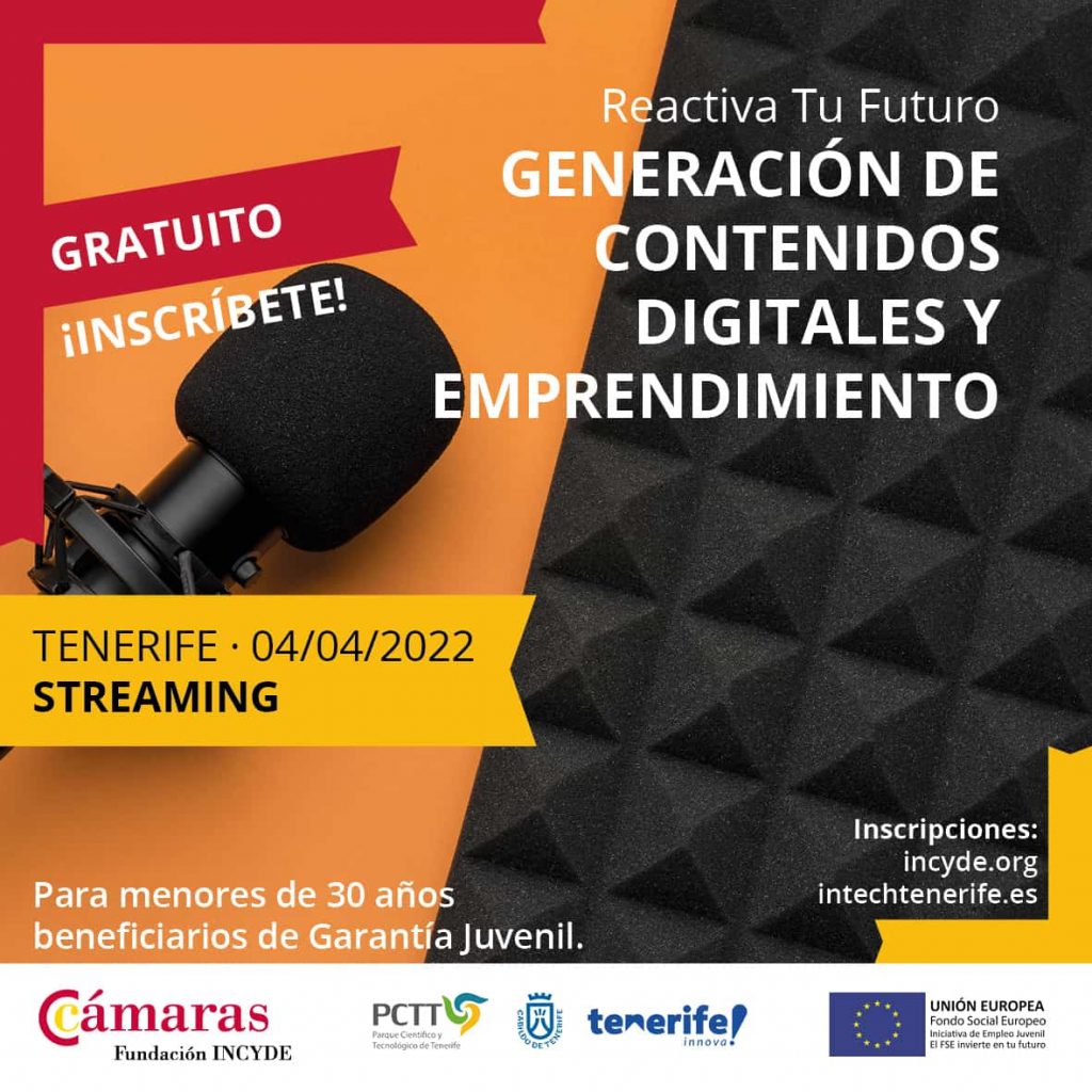 El Cabildo e INCYDE ofertan un curso de generación de contenidos a jóvenes desempleados